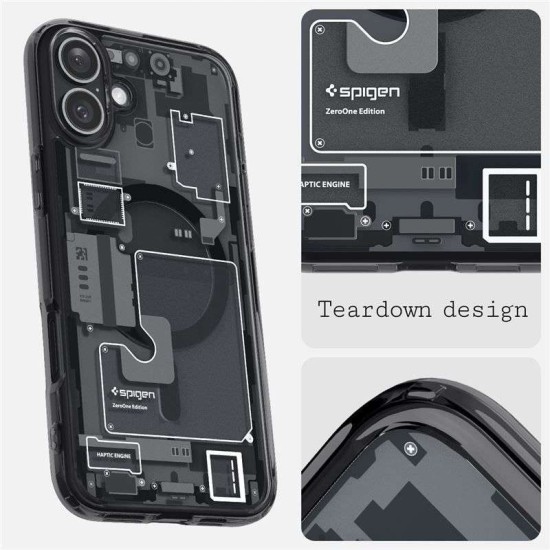 Husa Spigen Ultra Hybrid MagSafe compatibila cu iPhone 16 Zero One (Spigen, iPhone 16) by www.silkase.ro Husa Spigen Ultra Hybrid MagSafe compatibila cu iPhone 16 Zero One (iPhone 16, ACS08208) by www.silkase.ro