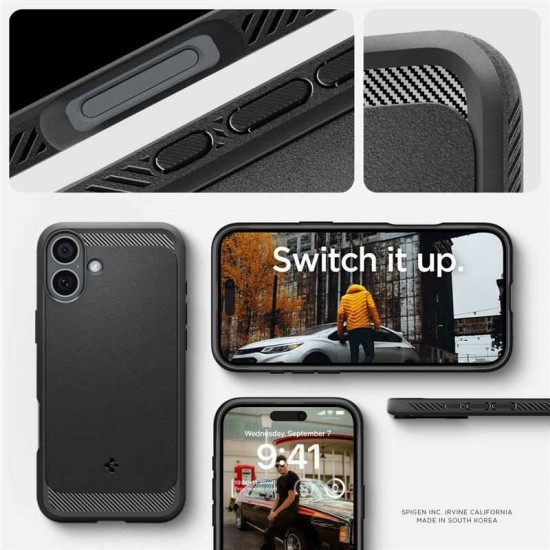 Husa Spigen Rugged Armor MagSafe compatibila cu iPhone 16 Matte Black (Spigen, iPhone 16) by www.silkase.ro Husa Spigen Rugged Armor MagSafe compatibila cu iPhone 16 Matte Black (iPhone 16, ACS08214) by www.silkase.ro