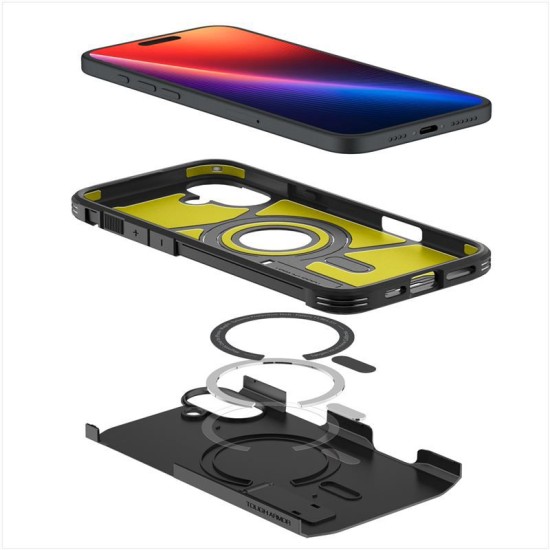 Husa Spigen Tough Armor MagSafe compatibila cu iPhone 16 Black (Spigen, iPhone 16) by www.silkase.ro Husa Spigen Tough Armor MagSafe compatibila cu iPhone 16 Black (iPhone 16, ACS08216) by www.silkase.ro
