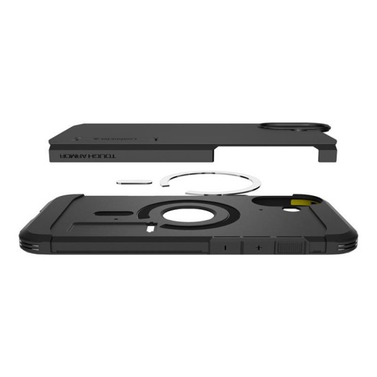 Husa Spigen Tough Armor MagSafe compatibila cu iPhone 16 Black (Spigen, iPhone 16) by www.silkase.ro Husa Spigen Tough Armor MagSafe compatibila cu iPhone 16 Black (iPhone 16, ACS08216) by www.silkase.ro