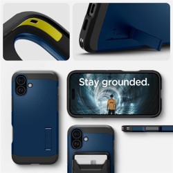 Husa Spigen Tough Armor MagSafe compatibila cu iPhone 16 Navy Blue Husa Spigen Tough Armor MagSafe compatibila cu iPhone 16 Navy Blue