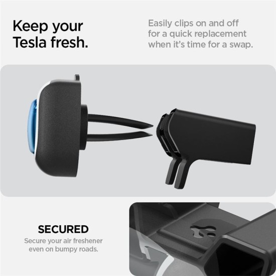 Adaptor pentru odorizant auto Spigen pentru Tesla Model 3 2024, negru (Accesorii auto, ACP08262) by www.silkase.ro