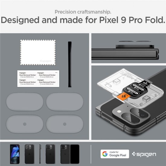 Pachet de 2 Spigen Glass tR EZ Fit Optik, transparent - Google Pixel 9 Pro Fold (Pixel 9 Pro Fold, AGL08269) by www.silkase.ro