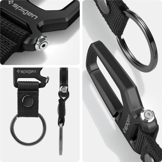 Set 2 carabine cu inel pentru chei Spigen, negre (Spigen, Ingredi) by www.silkase.ro Set 2 carabine cu inel pentru chei Spigen, negre (Diverse accesorii, AHP08270) by www.silkase.ro