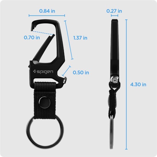 Set 2 carabine cu inel pentru chei Spigen, negre (Spigen, Ingredi) by www.silkase.ro Set 2 carabine cu inel pentru chei Spigen, negre (Diverse accesorii, AHP08270) by www.silkase.ro