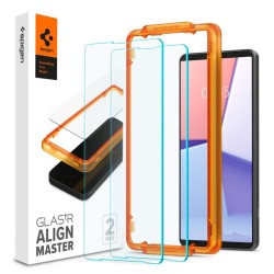 Set 2 folii sticla transparente cu sistem de montare Case friendly Spigen ALM GLAStR SLIM compatibil cu Sony Xperia 1 VI