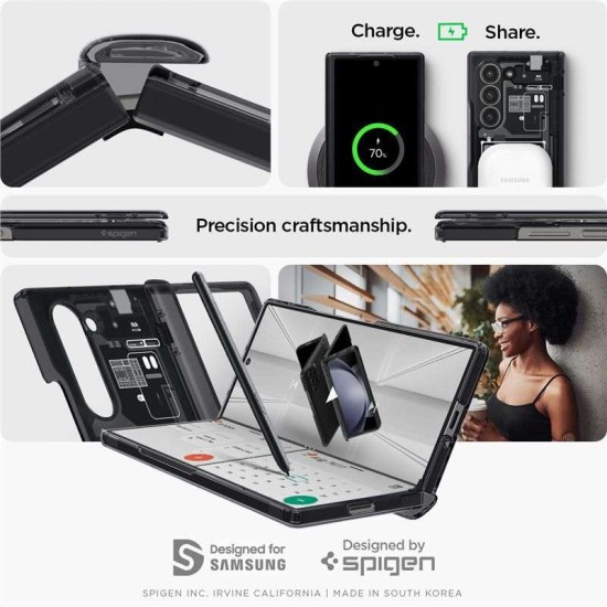 Spigen Ultra Hybrid Pro, Samsung Galaxy Z Fold6, Zero One, negru (Spigen, Telefoane Samsung) by www.silkase.ro Spigen Ultra Hybrid Pro, Samsung Galaxy Z Fold6, Zero One, negru (Telefoane Samsung, ACS08282) by www.silkase.ro