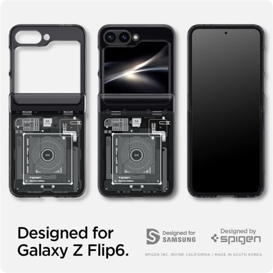 Spigen Ultra Hybrid Pro, Samsung Galaxy Z Flip6/7 FE, Zero One, negru (Spigen, Z Flip 7 FE) by www.silkase.ro Spigen Ultra Hybrid Pro, Samsung Galaxy Z Flip6/7 FE, Zero One, negru (Z Flip 7 FE, ACS08289) by www.silkase.ro