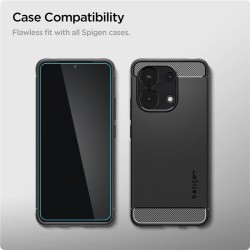 Set 2 folii sticla transparente Case friendly Spigen GLAStR SLIM compatibil cu Xiaomi Redmi Note 13 4G