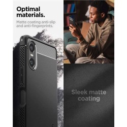 Husa Spigen Rugged Armor compatibila cu Sony Xperia 10 VI Matte Black