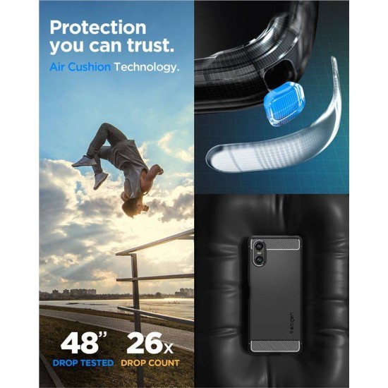 Husa Spigen Rugged Armor compatibila cu Sony Xperia 10 VI Matte Black (Spigen, Xperia 10 VI) by www.silkase.ro Husa Spigen Rugged Armor compatibila cu Sony Xperia 10 VI Matte Black (Xperia 10 VI, ACS08298) by www.silkase.ro