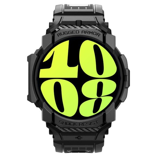 Husa Spigen Rugged Armor Pro compatibila cu Samsung Galaxy Watch 7 40mm Matte Black (Ingredi, ACS08336) by www.silkase.ro