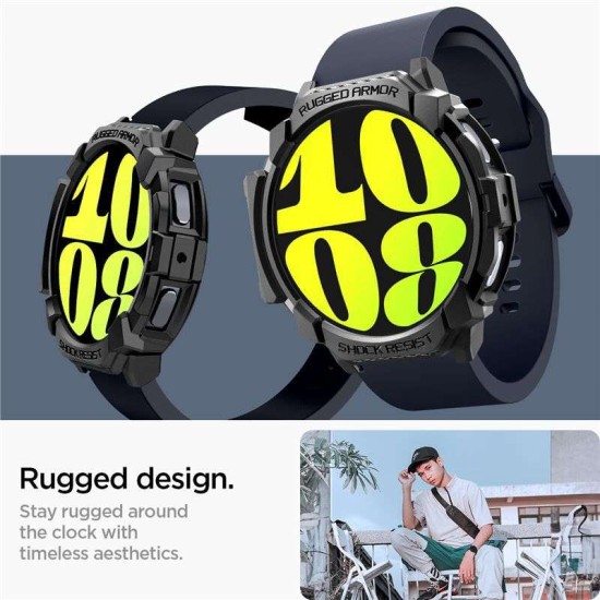 Husa Spigen Rugged Armor compatibila cu Samsung Galaxy Watch 7 44mm Matte Black (Spigen, Ingredi) by www.silkase.ro Husa Spigen Rugged Armor compatibila cu Samsung Galaxy Watch 7 44mm Matte Black (Ingredi, ACS08337) by www.silkase.ro