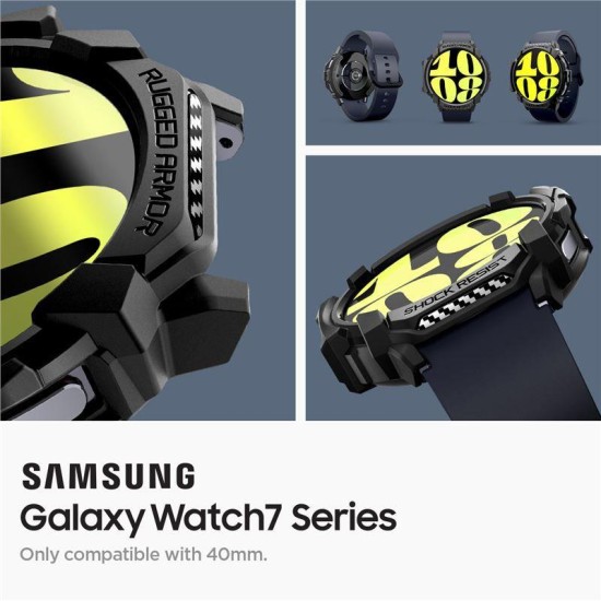 Husa Spigen Rugged Armor compatibila cu Samsung Galaxy Watch 7 44mm Matte Black (Spigen, Ingredi) by www.silkase.ro Husa Spigen Rugged Armor compatibila cu Samsung Galaxy Watch 7 44mm Matte Black (Ingredi, ACS08337) by www.silkase.ro