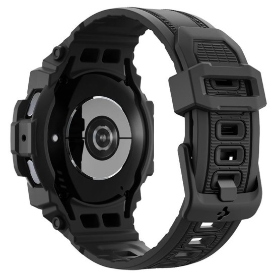 Husa Spigen Rugged Armor Pro compatibila cu Samsung Galaxy Watch 7 44mm Matte Black (Ingredi, ACS08338) by www.silkase.ro