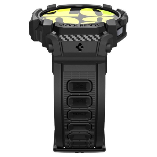 Husa Spigen Rugged Armor Pro compatibila cu Samsung Galaxy Watch 7 44mm Matte Black (Ingredi, ACS08338) by www.silkase.ro