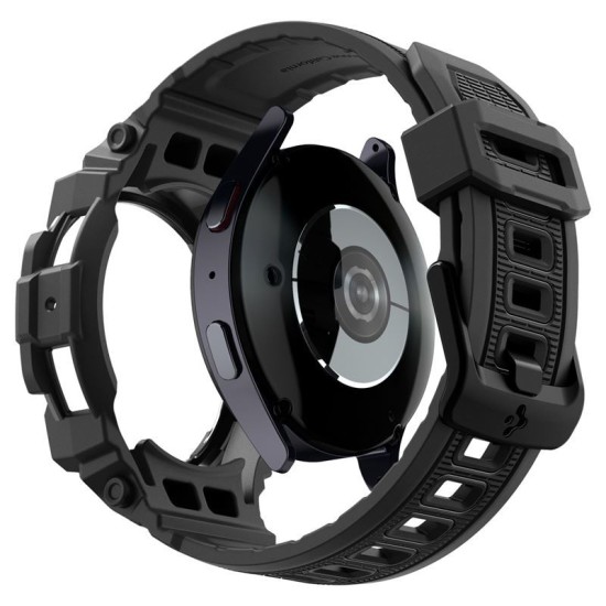 Husa Spigen Rugged Armor Pro compatibila cu Samsung Galaxy Watch 7 44mm Matte Black (Ingredi, ACS08338) by www.silkase.ro