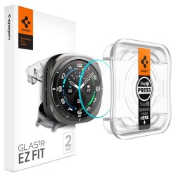 Folie protectie, Spigen Glas.TR EZ Fit pentru Samsung Galaxy Watch Ultra, 2 bucati, 9H, transparent, 38mm