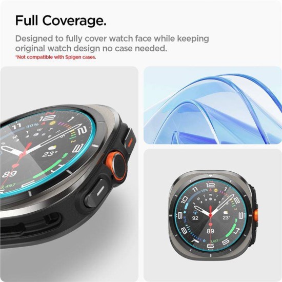 Folie protectie, Spigen Glas.TR EZ Fit pentru Samsung Galaxy Watch Ultra, 2 bucati, 9H, transparent, 38mm (Spigen, Ingredi) by www.silkase.ro Folie protectie, Spigen Glas.TR EZ Fit pentru Samsung Galaxy Watch Ultra, 2 bucati, 9H, transparent, 38mm (Ingredi, AGL08349) by www.silkase.ro