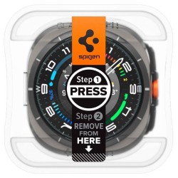 Folie protectie, Spigen Glas.TR EZ Fit pentru Samsung Galaxy Watch Ultra, 2 bucati, 9H, transparent, 38mm Folie protectie, Spigen Glas.TR EZ Fit pentru Samsung Galaxy Watch Ultra, 2 bucati, 9H, transparent, 38mm