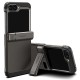 Husa Spigen Tough Armor Pro compatibila cu Samsung Galaxy Z Flip 6 Gunmetal (Z Flip 6, ACS08360) by www.silkase.ro