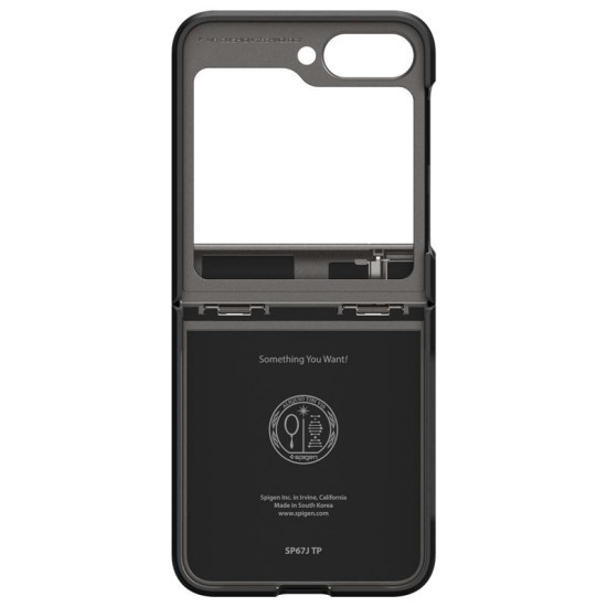 Husa Spigen Tough Armor Pro compatibila cu Samsung Galaxy Z Flip 6 Gunmetal (Z Flip 6, ACS08360) by www.silkase.ro