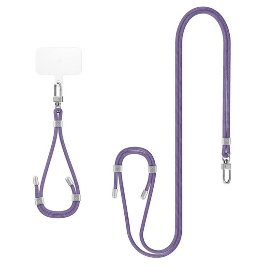 Set 2 curele Spigen, design crossbody/pentru incheietura, 790mm/220mm, violet inchis (Spigen, Accesorii telefoane) by www.silkase.ro Set 2 curele Spigen, design crossbody/pentru incheietura, 790mm/220mm, violet inchis (Șnururi și Curele Telefon, AFA08363) by www.silkase.ro