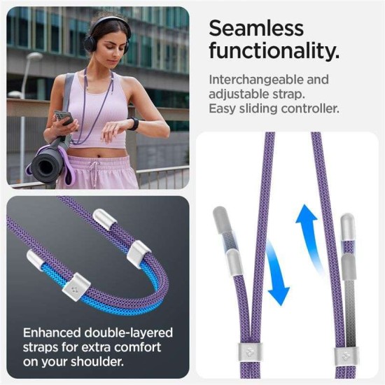 Snur pentru carcase Spigen Crossbody Strap, Ajustabil, Mov (Spigen, Accesorii telefoane) by www.silkase.ro Snur pentru carcase Spigen Crossbody Strap, Ajustabil, Mov (Șnururi și Curele Telefon, AFA08366) by www.silkase.ro