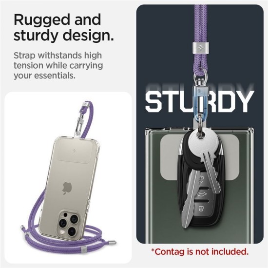Snur pentru carcase Spigen Crossbody Strap, Ajustabil, Mov (Spigen, Accesorii telefoane) by www.silkase.ro Snur pentru carcase Spigen Crossbody Strap, Ajustabil, Mov (Șnururi și Curele Telefon, AFA08366) by www.silkase.ro