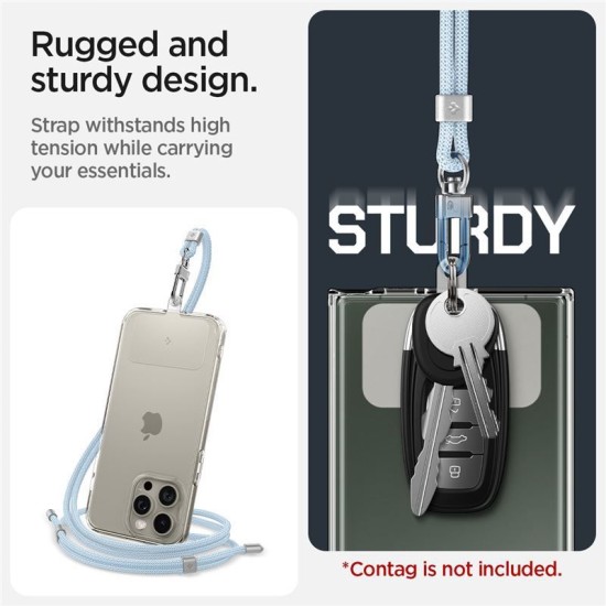 Snur pentru carcase Spigen Crossbody Strap, Ajustabil, Albastru (Șnururi și Curele Telefon, AFA08367) by www.silkase.ro