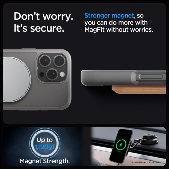 Husa Spigen Ultra Hybrid S MagSafe compatibila cu iPhone 16 Pro Max Frost Gray (iPhone 16 Pro Max, ACS08378) by www.silkase.ro
