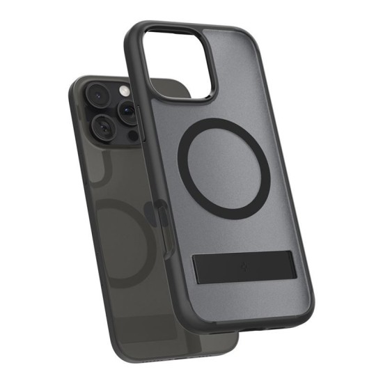 Husa Spigen Ultra Hybrid S MagSafe compatibila cu iPhone 16 Pro Frost Black (iPhone 15 Pro, ACS08379) by www.silkase.ro