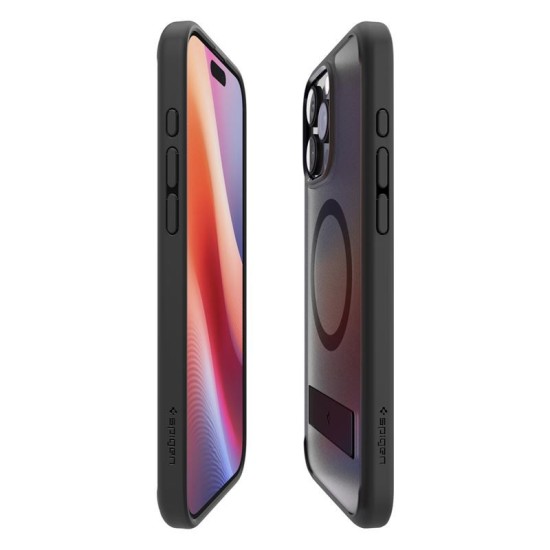Husa Spigen Ultra Hybrid S MagSafe compatibila cu iPhone 16 Pro Frost Black (iPhone 15 Pro, ACS08379) by www.silkase.ro