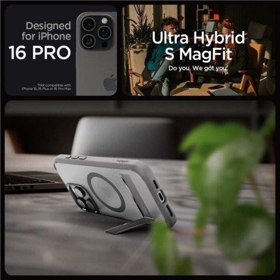 Husa Spigen Ultra Hybrid S MagSafe compatibila cu iPhone 16 Pro Frost Gray (Spigen, iPhone 15 Pro) by www.silkase.ro Husa Spigen Ultra Hybrid S MagSafe compatibila cu iPhone 16 Pro Frost Gray (iPhone 15 Pro, ACS08380) by www.silkase.ro