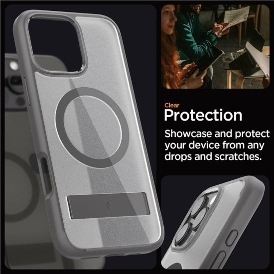 Husa Spigen Ultra Hybrid S MagSafe compatibila cu iPhone 16 Pro Frost Gray (Spigen, iPhone 15 Pro) by www.silkase.ro Husa Spigen Ultra Hybrid S MagSafe compatibila cu iPhone 16 Pro Frost Gray (iPhone 15 Pro, ACS08380) by www.silkase.ro