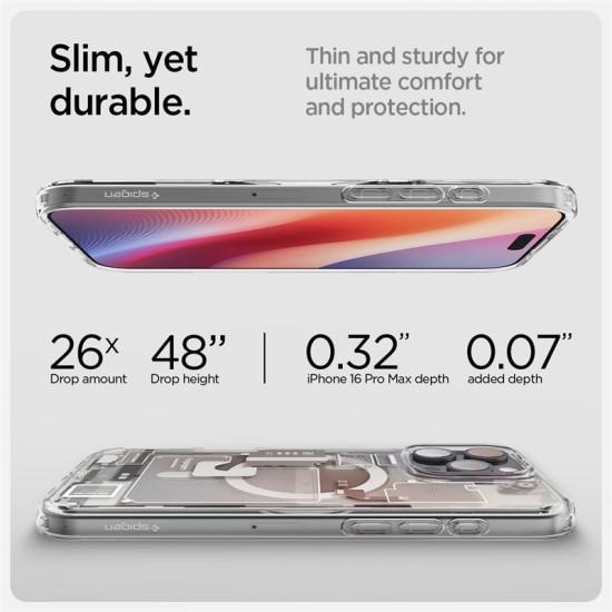 Husa Spigen Ultra Hybrid MagSafe compatibila cu iPhone 16 Pro Max Zero One Natural Titanium (Spigen, iPhone 16 Pro Max) by www.silkase.ro Husa Spigen Ultra Hybrid MagSafe compatibila cu iPhone 16 Pro Max Zero One Natural Titanium (iPhone 16 Pro Max, ACS08381) by www.silkase.ro