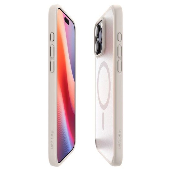 Husa Spigen Ultra Hybrid MagSafe compatibila cu iPhone 16 Pro Max Frost Natural Titanium (Spigen, iPhone 16 Pro Max) by www.silkase.ro Husa Spigen Ultra Hybrid MagSafe compatibila cu iPhone 16 Pro Max Frost Natural Titanium (iPhone 16 Pro Max, ACS08382) by www.silkase.ro