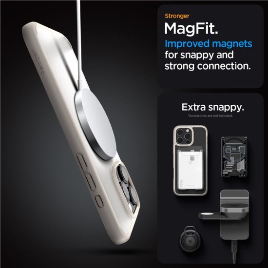 Husa Spigen Ultra Hybrid MagSafe compatibila cu iPhone 16 Pro Max Frost Natural Titanium (Spigen, iPhone 16 Pro Max) by www.silkase.ro Husa Spigen Ultra Hybrid MagSafe compatibila cu iPhone 16 Pro Max Frost Natural Titanium (iPhone 16 Pro Max, ACS08382) by www.silkase.ro