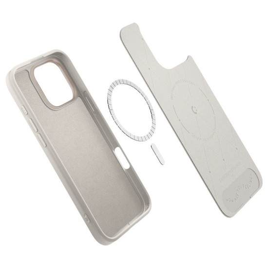 Husa Spigen Kajuk MagSafe compatibila cu iPhone 16 Pro Cream (iPhone 15 Pro, ACS08405) by www.silkase.ro