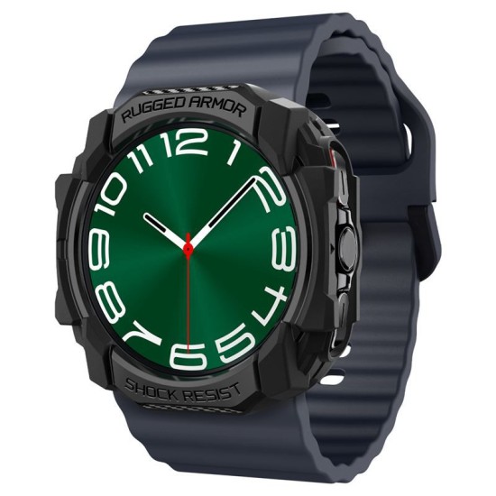 Husa Spigen Rugged Armor compatibila cu Samsung Galaxy Watch Ultra 47mm Matte Black (Ingredi, ACS08426) by www.silkase.ro