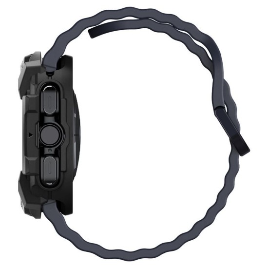 Husa Spigen Rugged Armor compatibila cu Samsung Galaxy Watch Ultra 47mm Matte Black (Ingredi, ACS08426) by www.silkase.ro