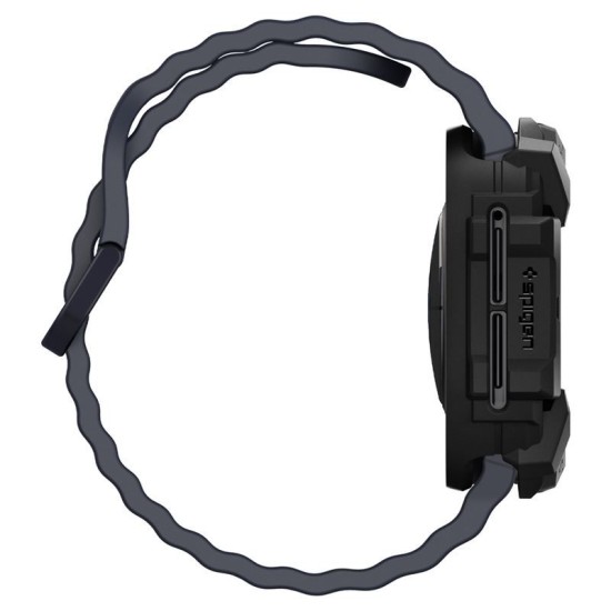 Husa Spigen Rugged Armor compatibila cu Samsung Galaxy Watch Ultra 47mm Matte Black (Ingredi, ACS08426) by www.silkase.ro