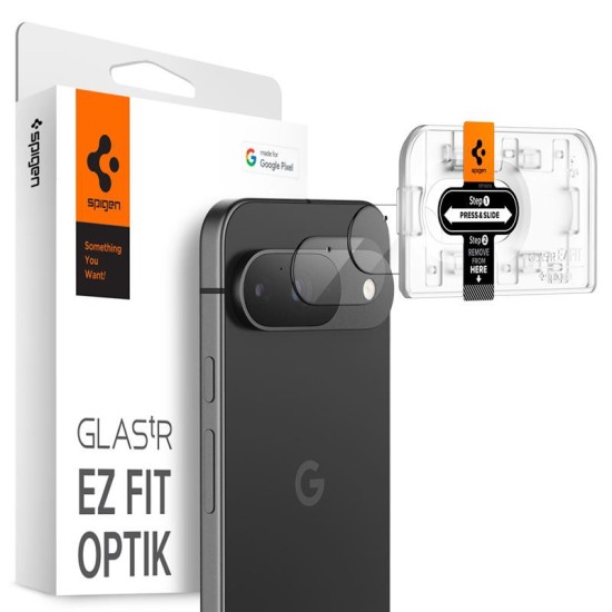 Set 2 protectii de camera Spigen Glass tR EZ Fit Optik pentru Google Pixel 9, transparent (Pixel 9, AGL08443) by www.silkase.ro