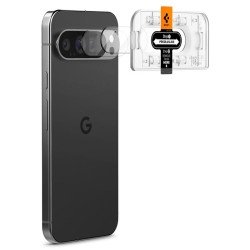 Set 2 protectii de camera Spigen Glass tR EZ Fit Optik pentru Google Pixel 9 Pro, transparent Set 2 protectii de camera Spigen Glass tR EZ Fit Optik pentru Google Pixel 9 Pro, transparent