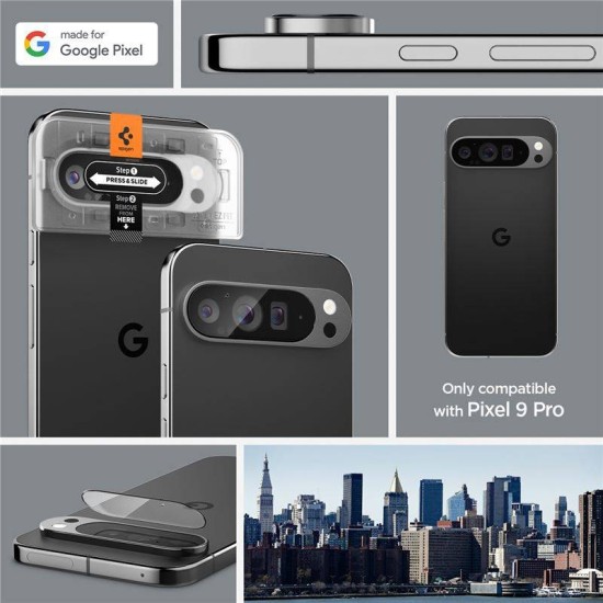 Set 2 protectii de camera Spigen Glass tR EZ Fit Optik pentru Google Pixel 9 Pro, transparent (Spigen, Pixel 9 Pro) by www.silkase.ro Set 2 protectii de camera Spigen Glass tR EZ Fit Optik pentru Google Pixel 9 Pro, transparent (Pixel 9 Pro, AGL08444) by www.silkase.ro