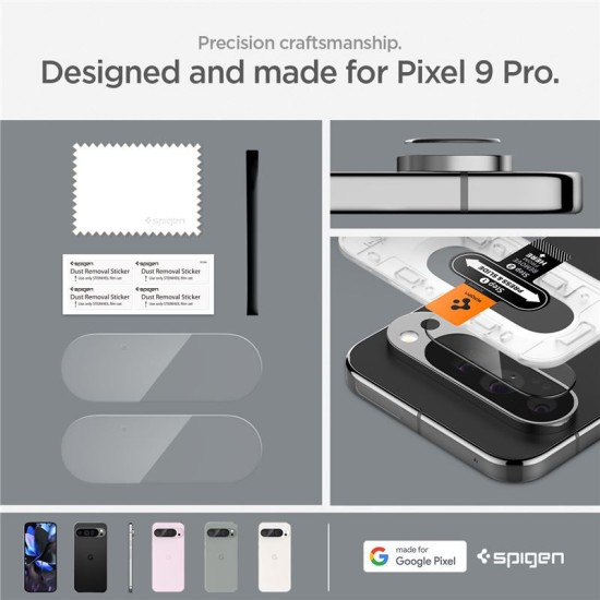 Set 2 protectii de camera Spigen Glass tR EZ Fit Optik pentru Google Pixel 9 Pro, transparent (Spigen, Pixel 9 Pro) by www.silkase.ro Set 2 protectii de camera Spigen Glass tR EZ Fit Optik pentru Google Pixel 9 Pro, transparent (Pixel 9 Pro, AGL08444) by www.silkase.ro