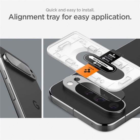 Set 2 protectii de camera Spigen Glass tR EZ Fit Optik pentru Google Pixel 9 Pro XL, transparent (Pixel 9 Pro XL, AGL08446) by www.silkase.ro