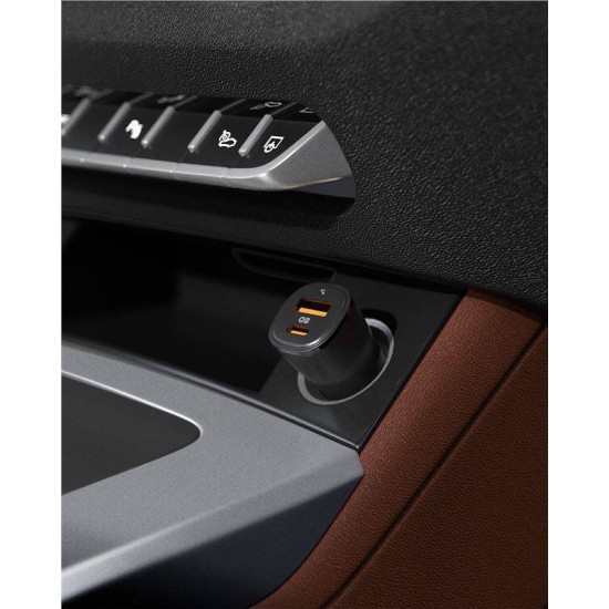Incarcator auto Spigen EV482 ArcStation, USB/USB-C, 48W, Negru (Incarcatoare, ACP08447) by www.silkase.ro