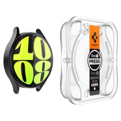 Set 2 folii sticla transparente cu sistem de montare Spigen GLAStR EZ FIT compatibil cu Samsung Galaxy Watch 7 44mm Set 2 folii sticla transparente cu sistem de montare Spigen GLAStR EZ FIT compatibil cu Samsung Galaxy Watch 7 44mm