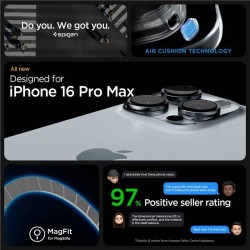 Husa Spigen Enzo Aramid MagSafe compatibila cu iPhone 16 Pro Max Black/Natural